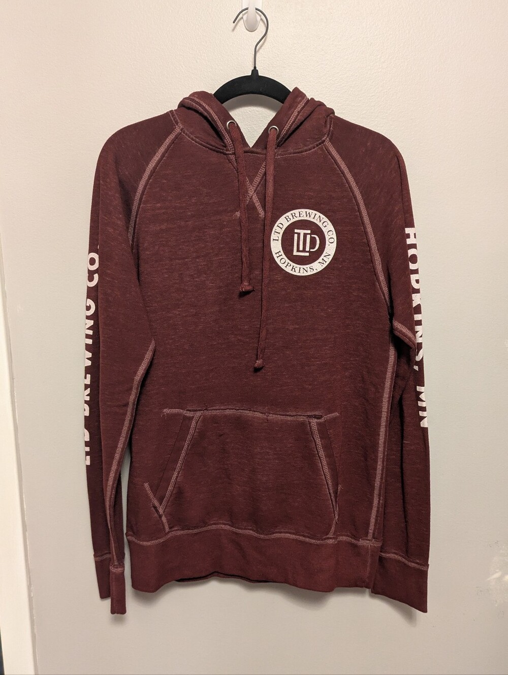 LTD Brewing Burgundy Soft Hoodie Sweatshirt